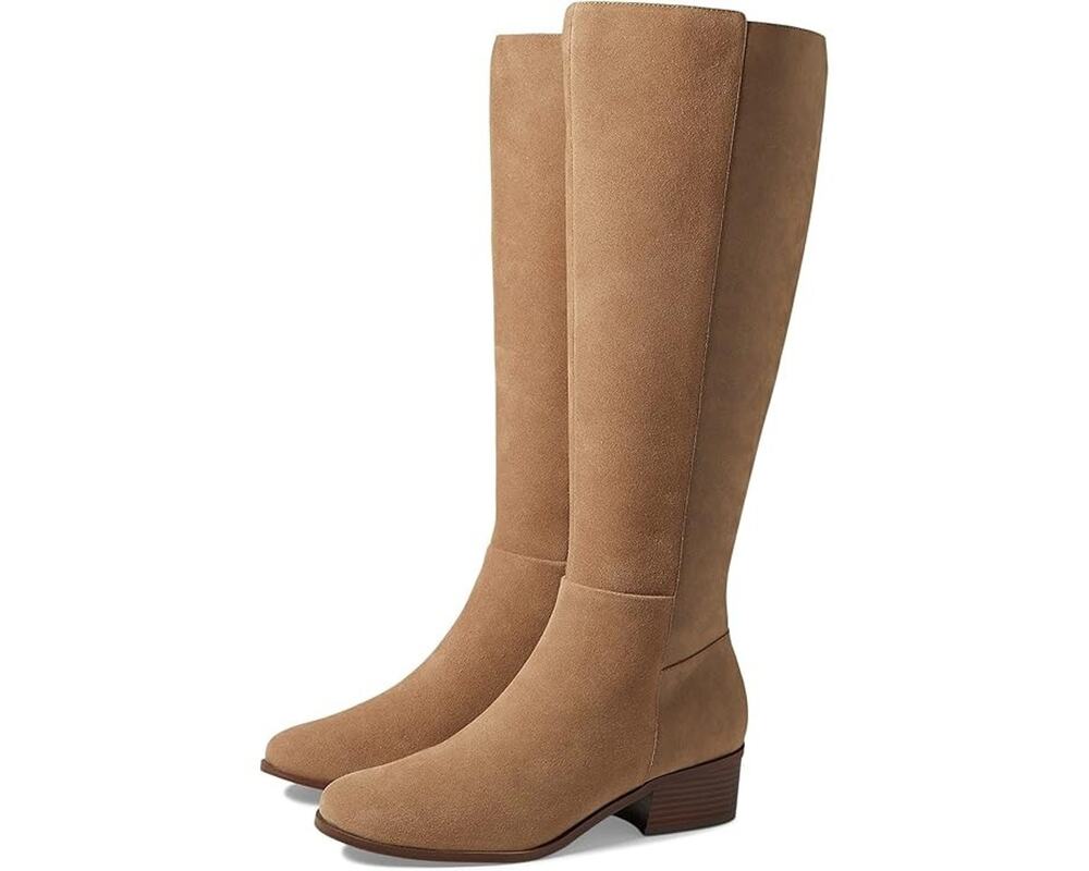 Rockport Evalyn Women's  Tall Boot, ASH BROWN SUEDE 10 M